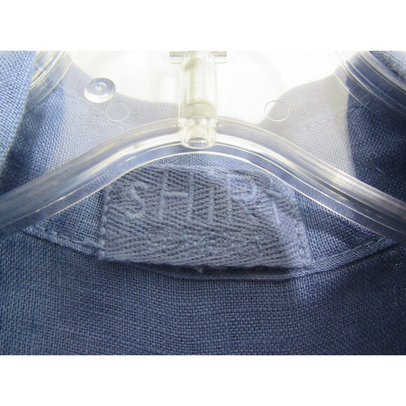 CP Shades Blue Linen Long Sleeve Button Down Shirt Size XS EUC - Picture 3 of 4